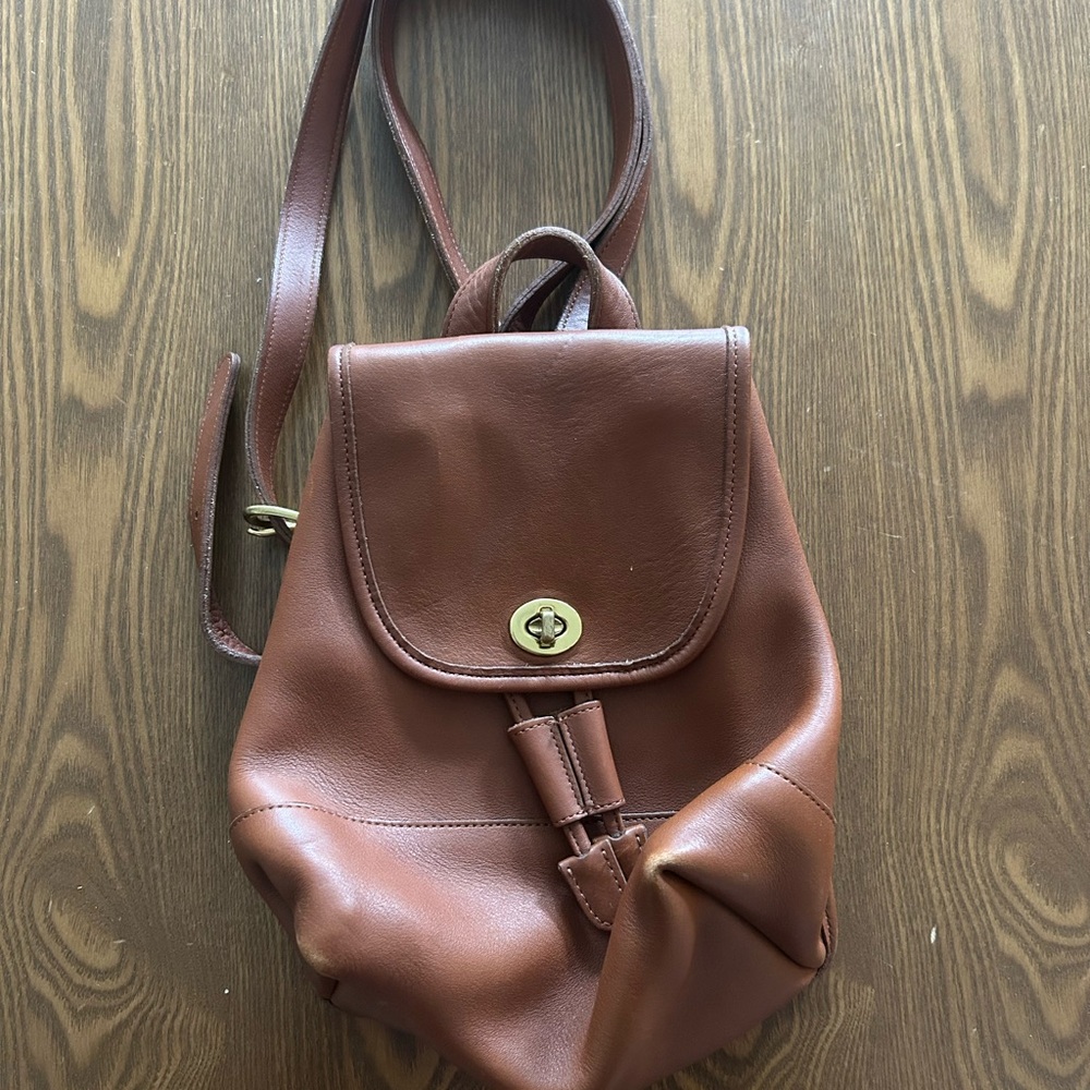 Vintage Coach Leather Backpack
